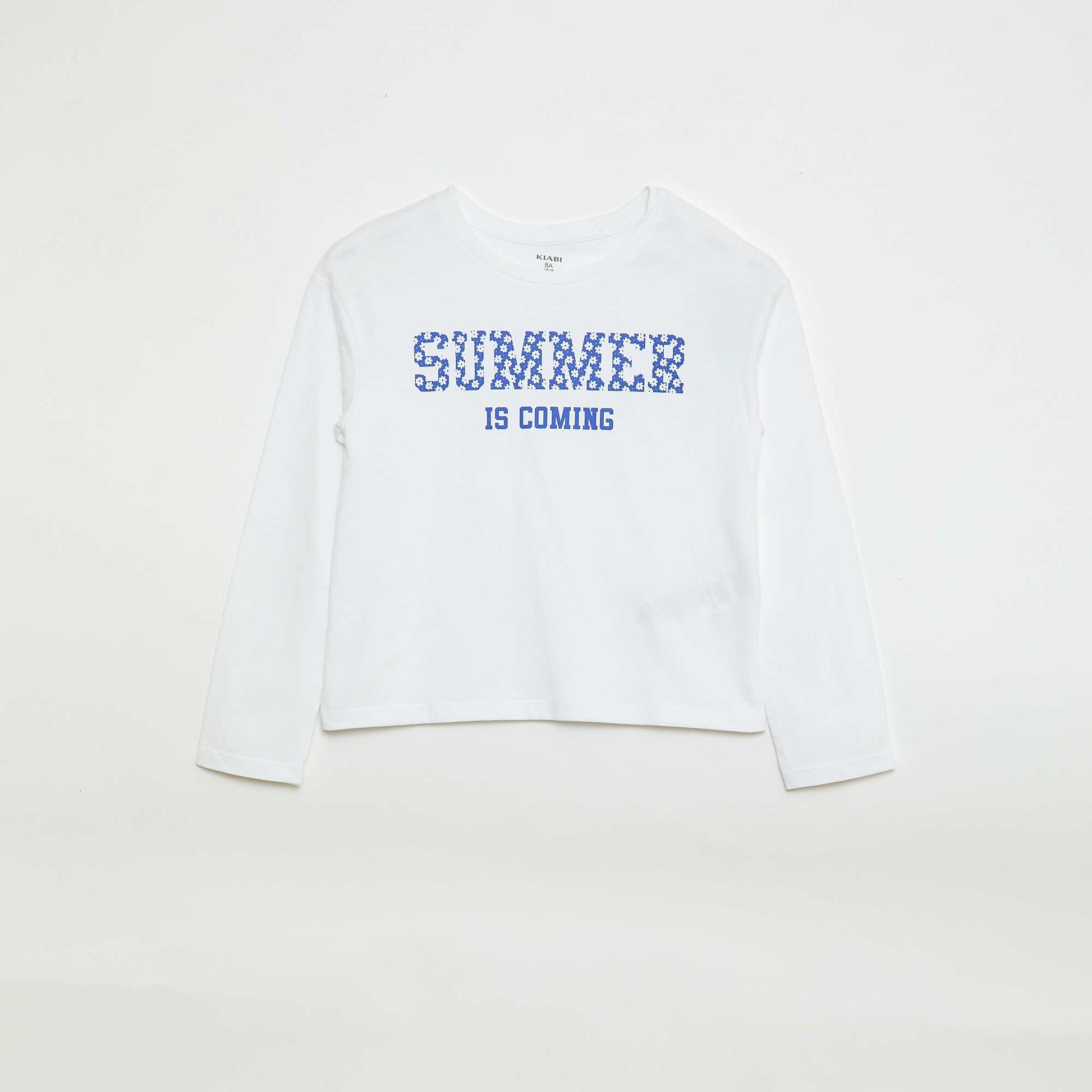 Camiseta estampada de manga larga BLANCO