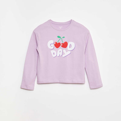 Camiseta estampada de manga larga PURPURA