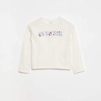 Camiseta estampada de manga larga BLANCO