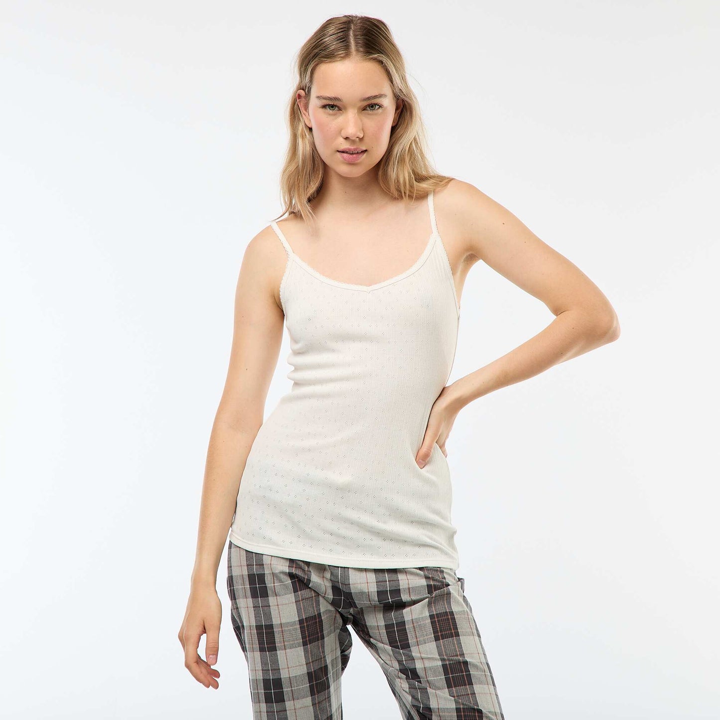Camiseta de tirantes lisa termorreguladora BLANCO