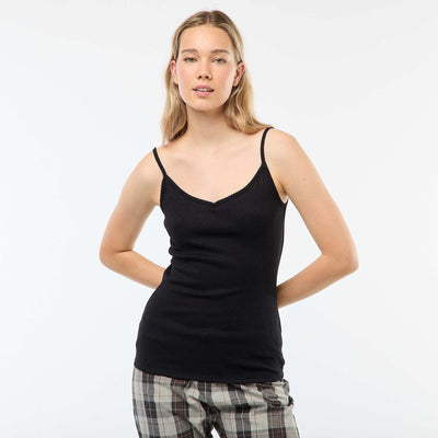 Camiseta de tirantes lisa termorreguladora NEGRO