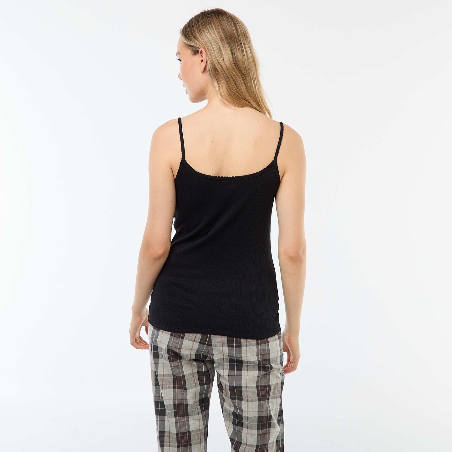 Camiseta de tirantes lisa termorreguladora NEGRO