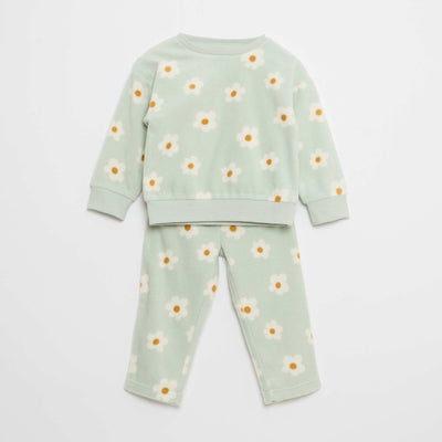 Conjunto de pijama: parte de arriba + pantalón polar VERDE