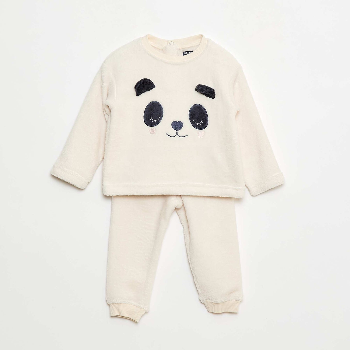 Conjunto de pijama largo polar - 2 piezas BLANCO