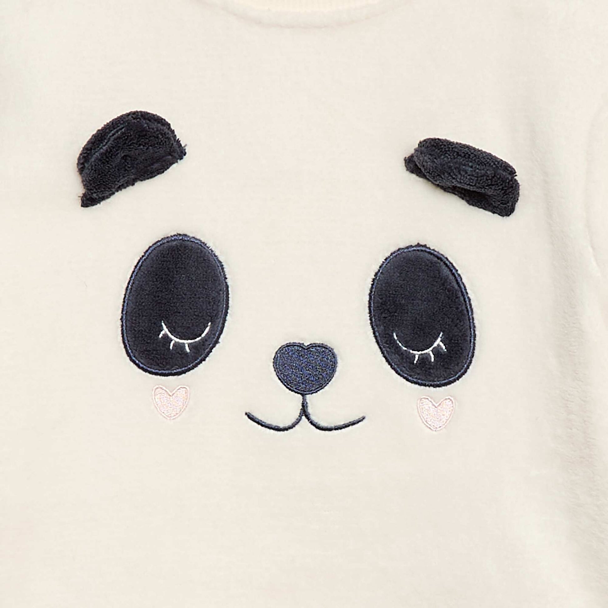 Conjunto de pijama largo polar - 2 piezas BLANCO