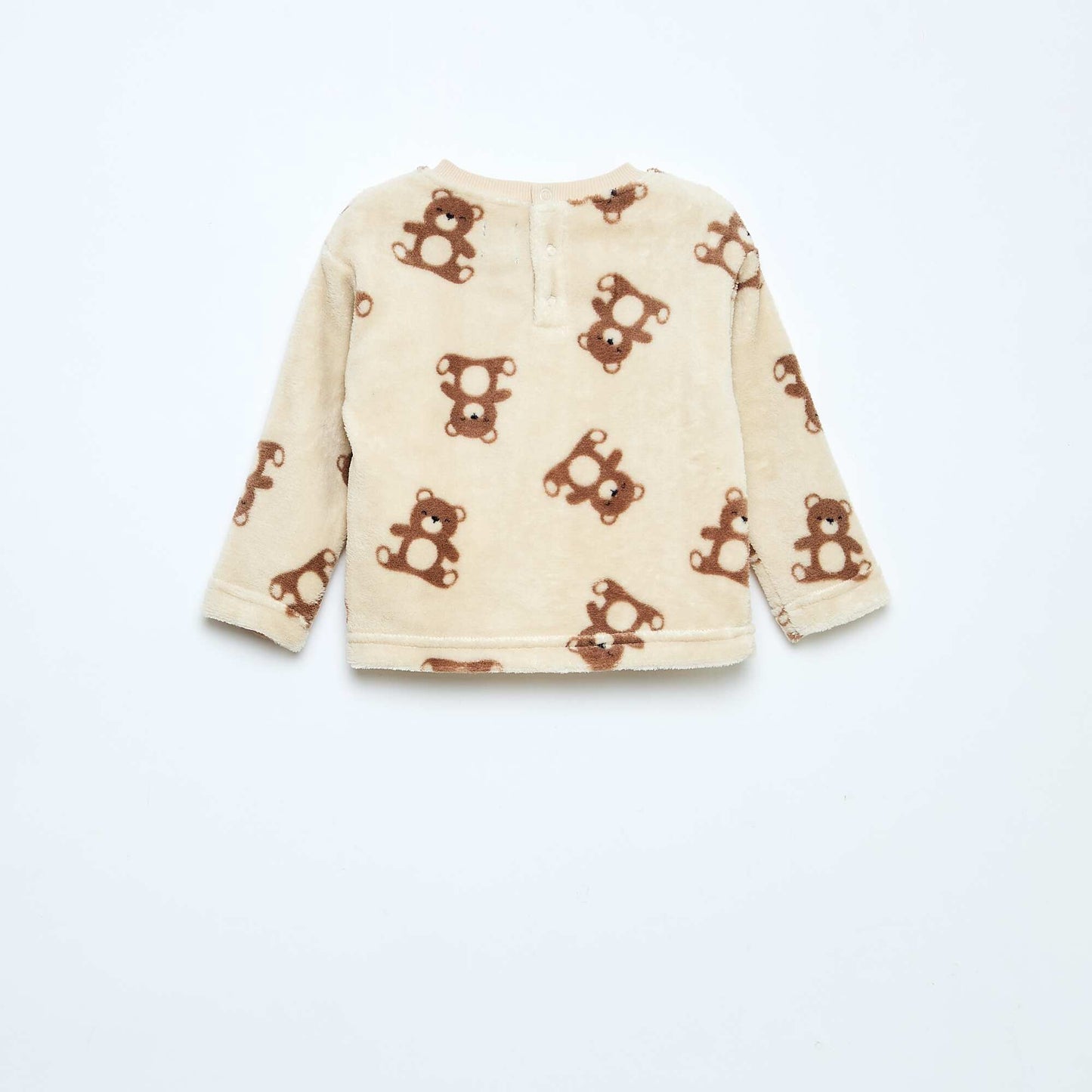 Conjunto de pijama largo en polar - 2 piezas BEIGE