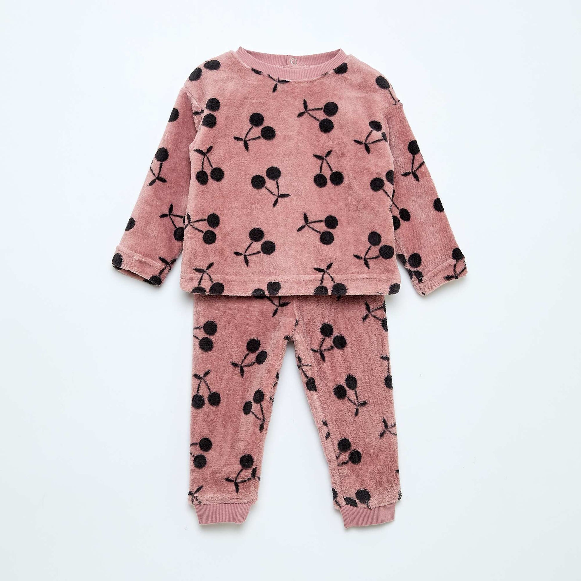 Conjunto de pijama largo polar - 2 piezas ROSA