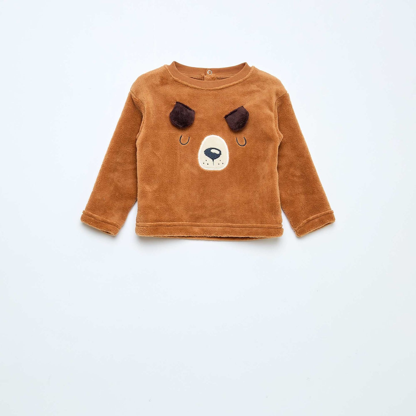 Conjunto de pijama largo polar - 2 piezas MARRON