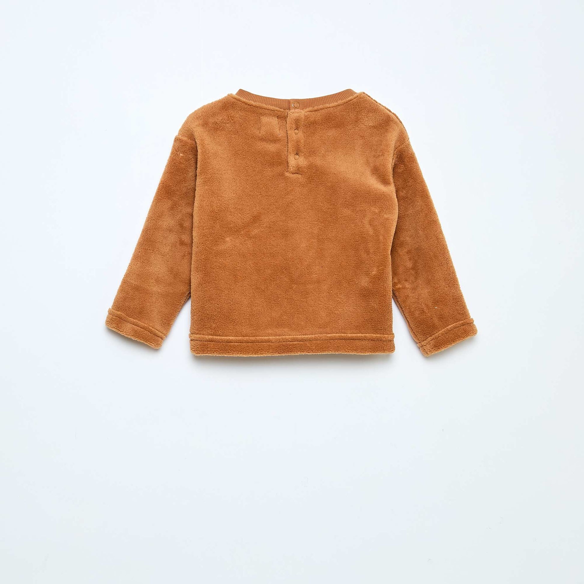 Conjunto de pijama largo polar - 2 piezas MARRON