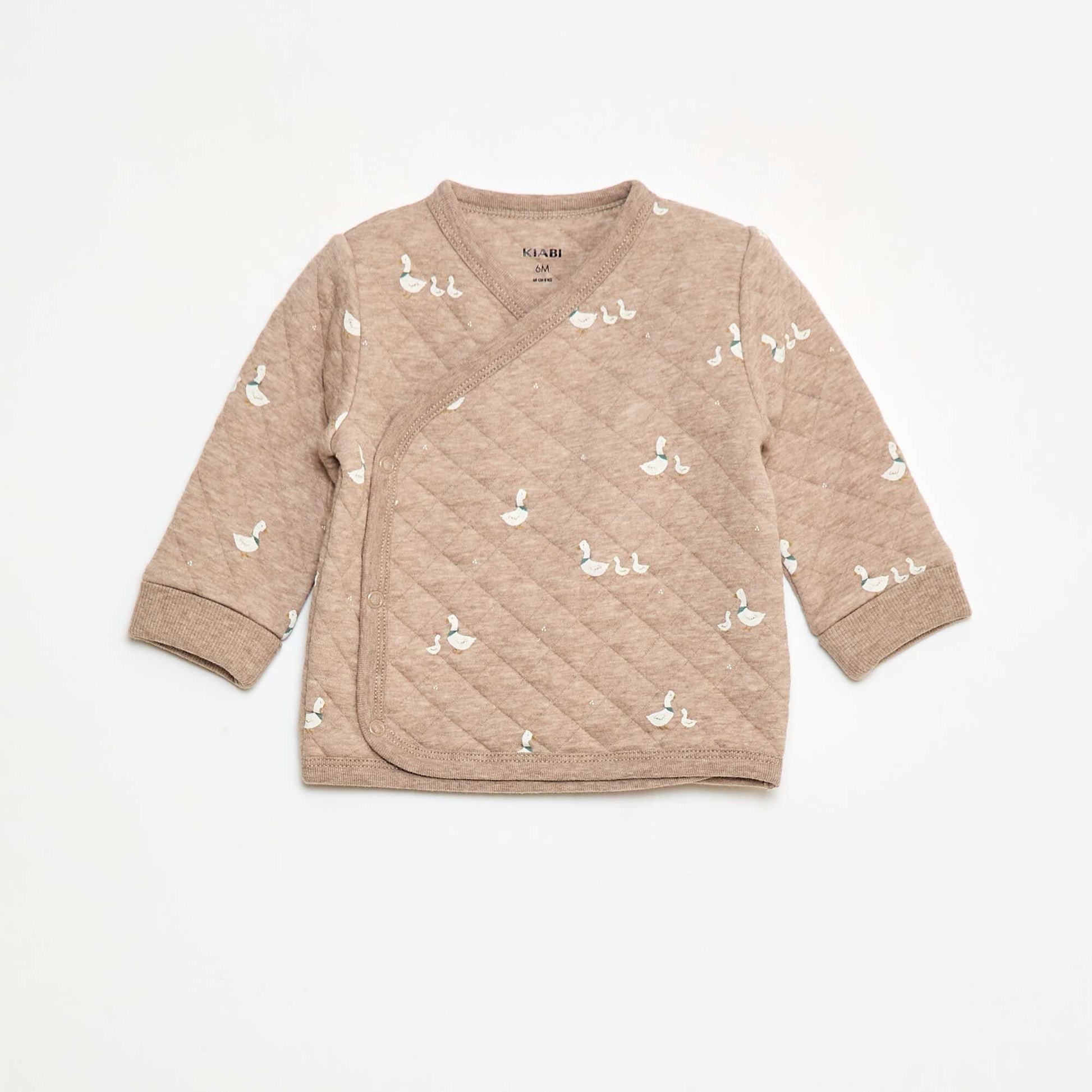 Conjunto de pijama de punto de algodón BEIGE