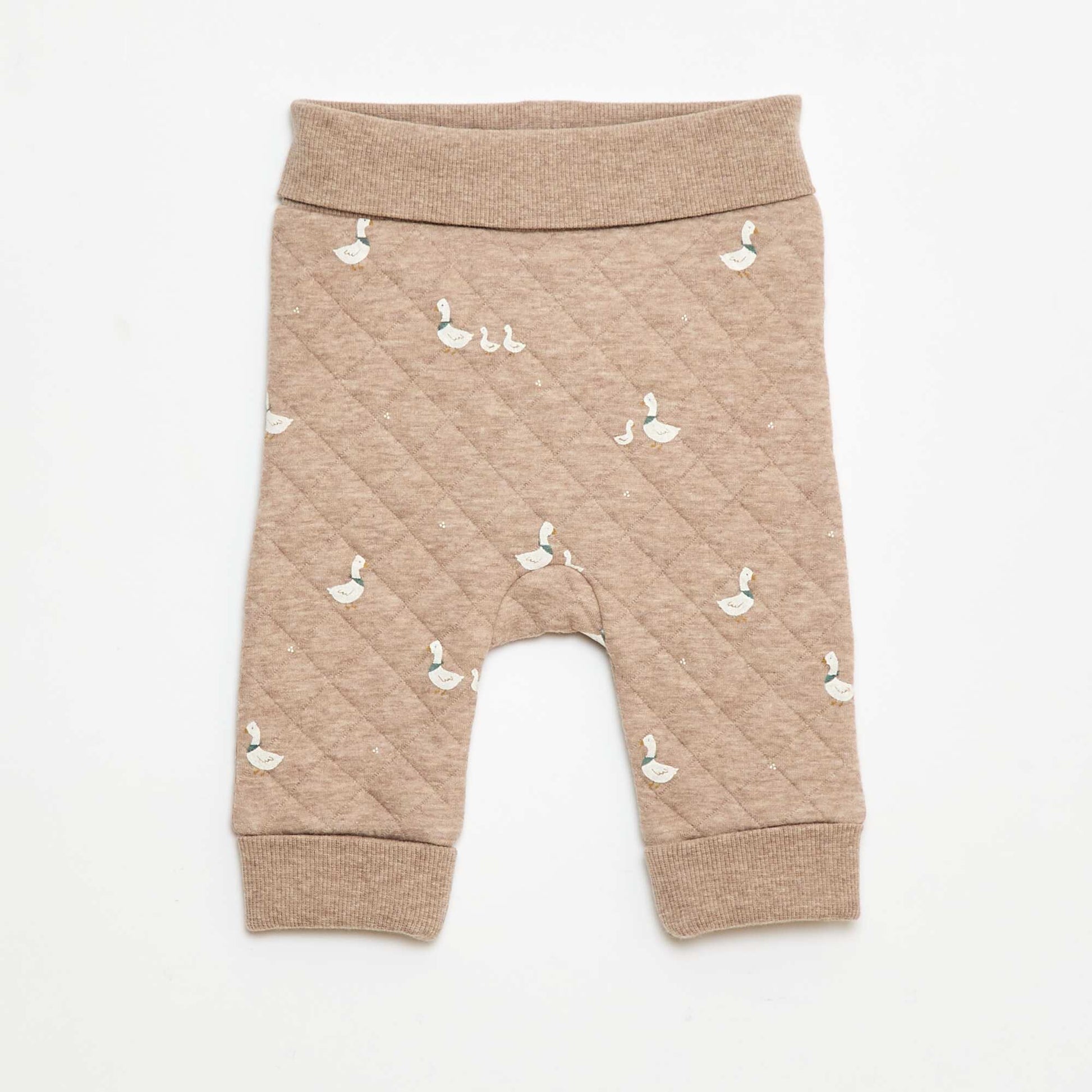 Conjunto de pijama de punto de algodón BEIGE