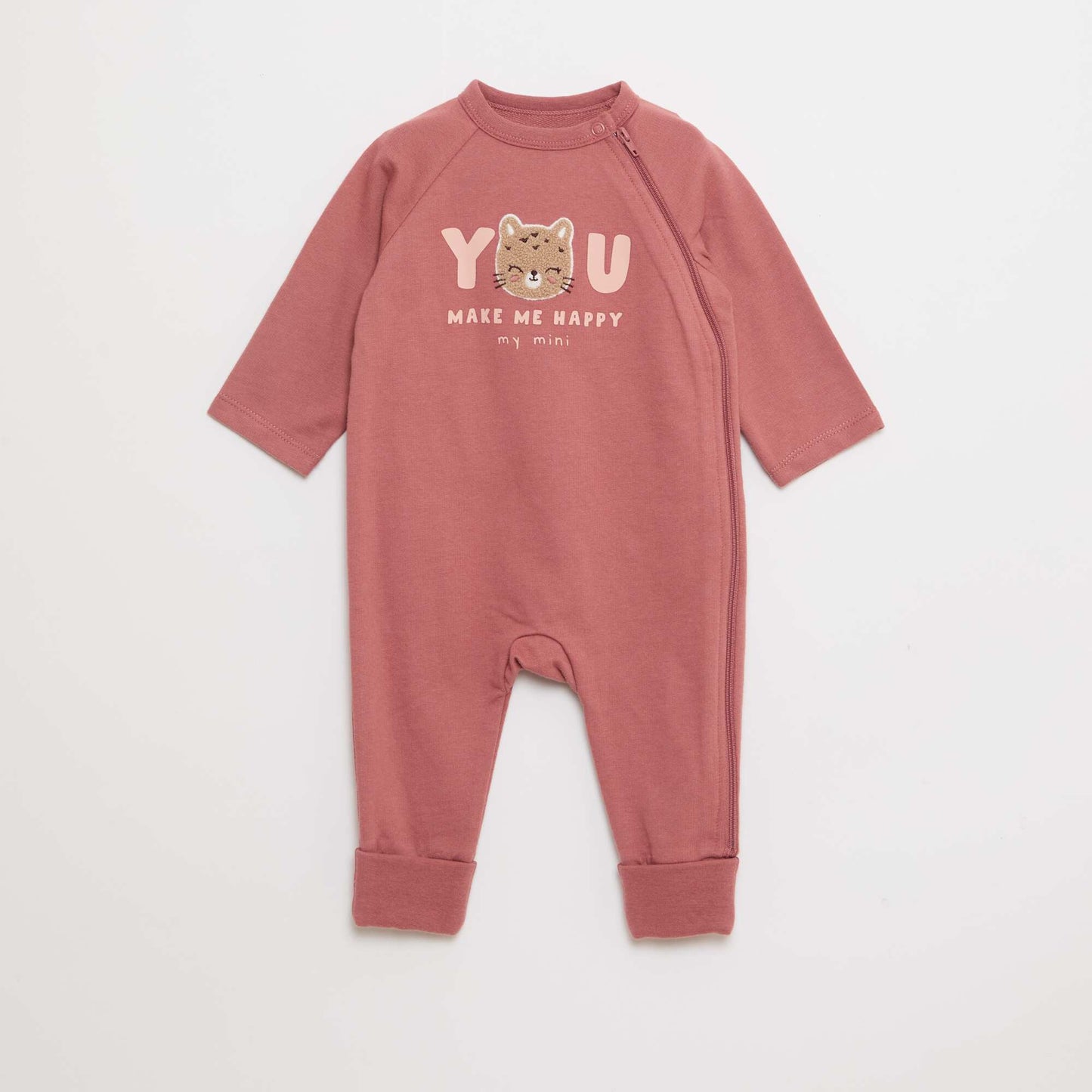 Conjunto pijama de felpa cálida y body ROSA