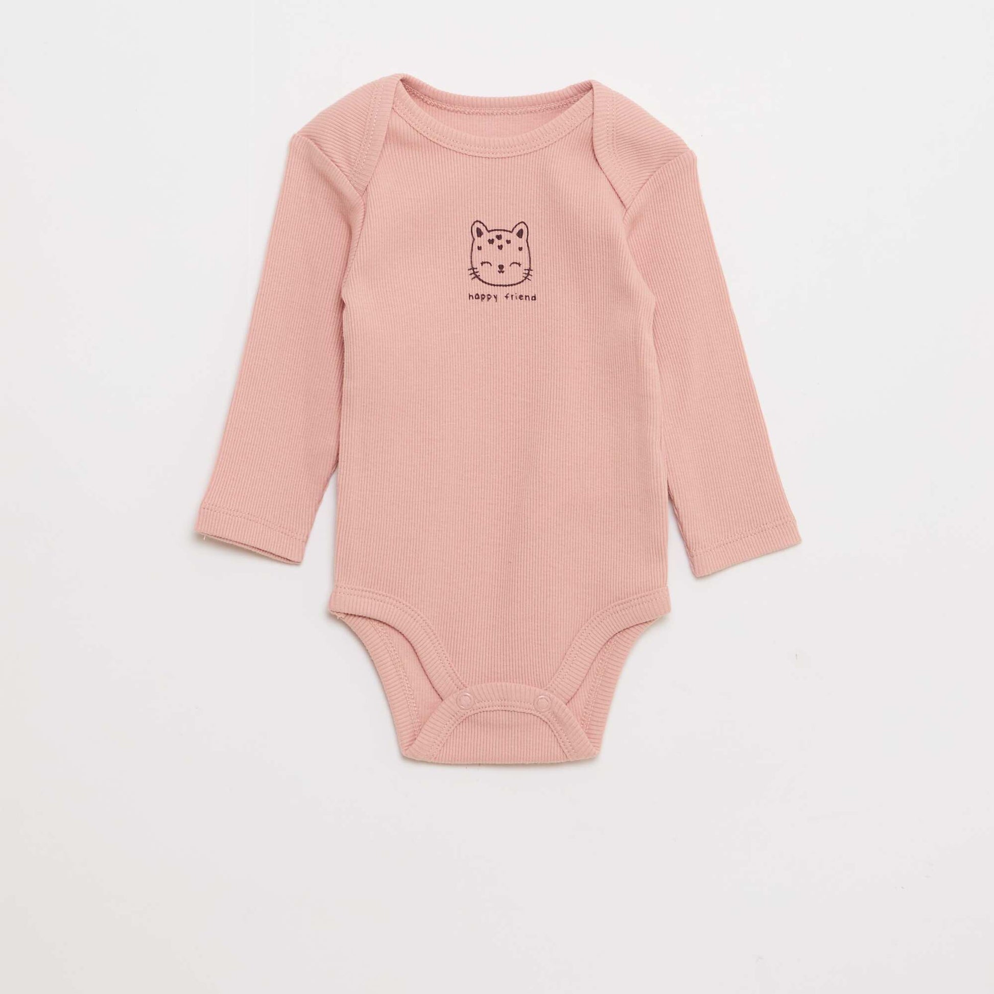 Conjunto pijama de felpa cálida y body ROSA