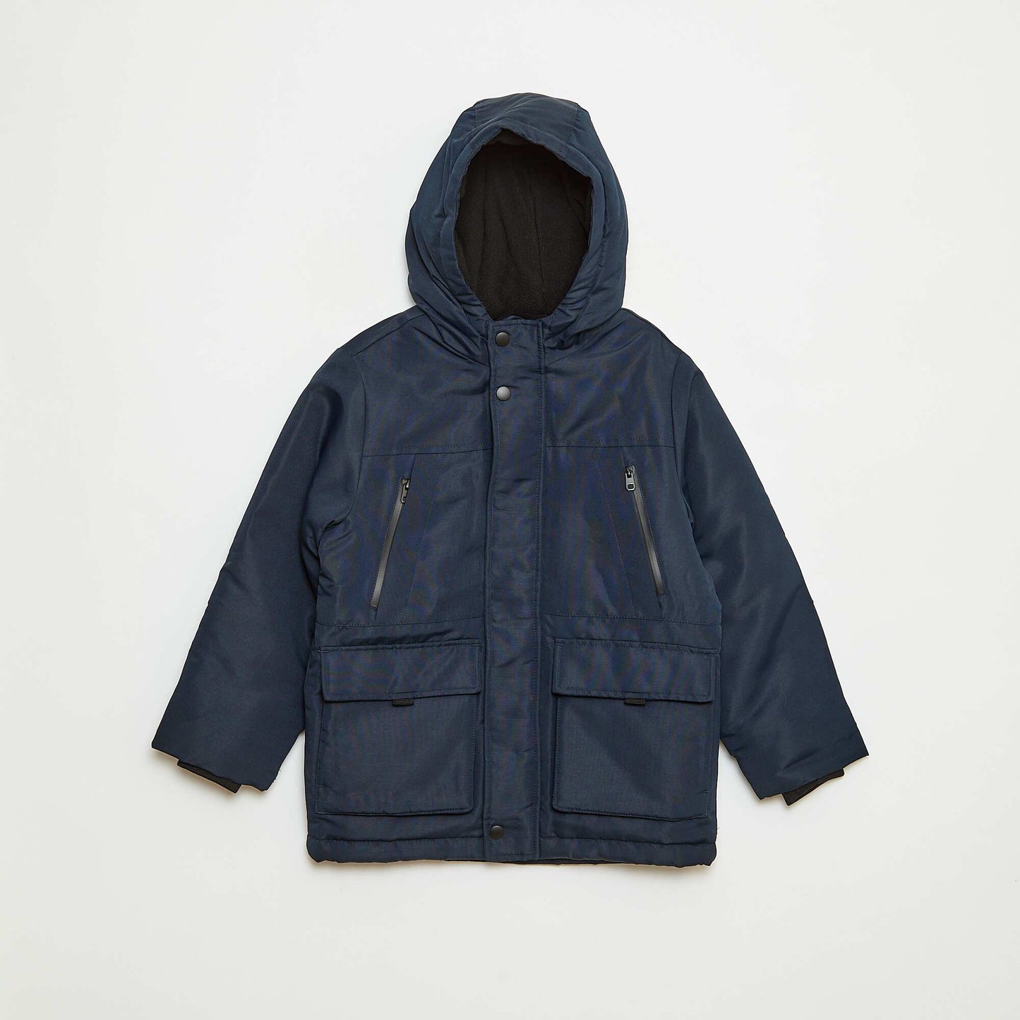 Parka con capucha repelente al agua AZUL