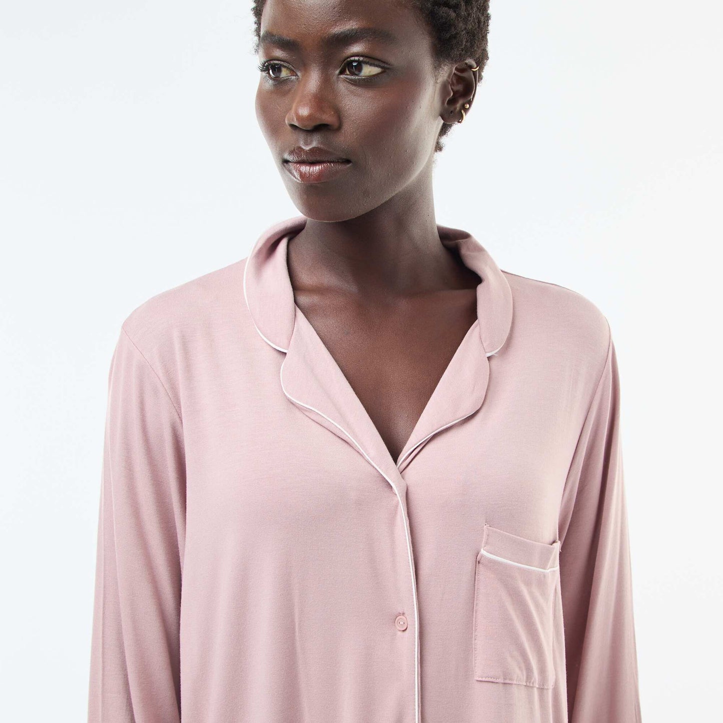 Camisón midi liso ROSA