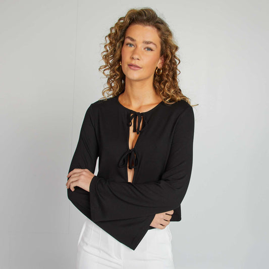Camiseta anudable NEGRO