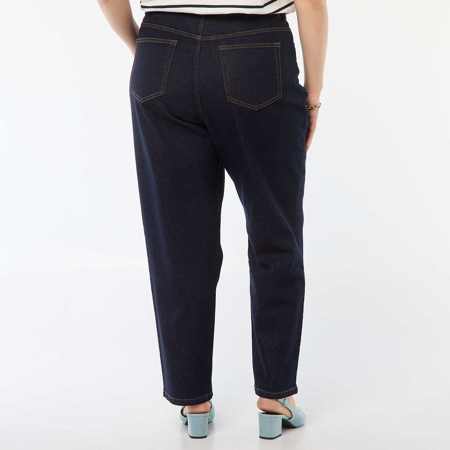 Pantalón jean elástico recto AZUL