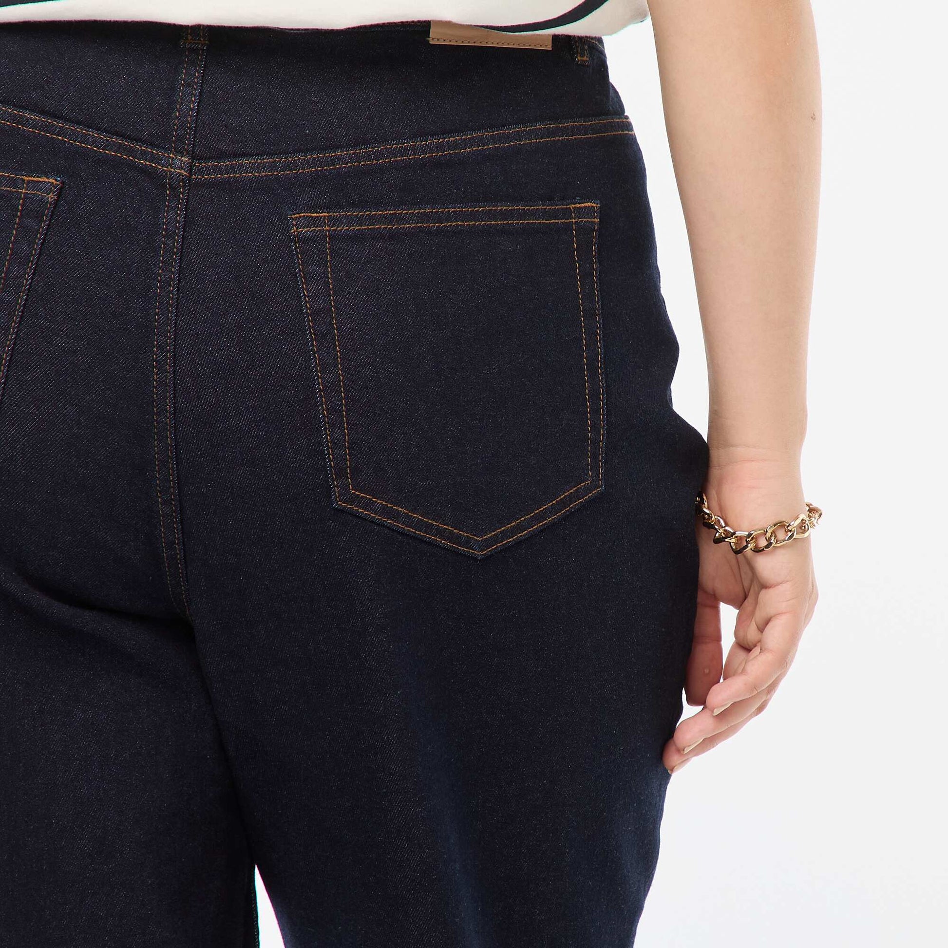 Pantalón jean elástico recto AZUL