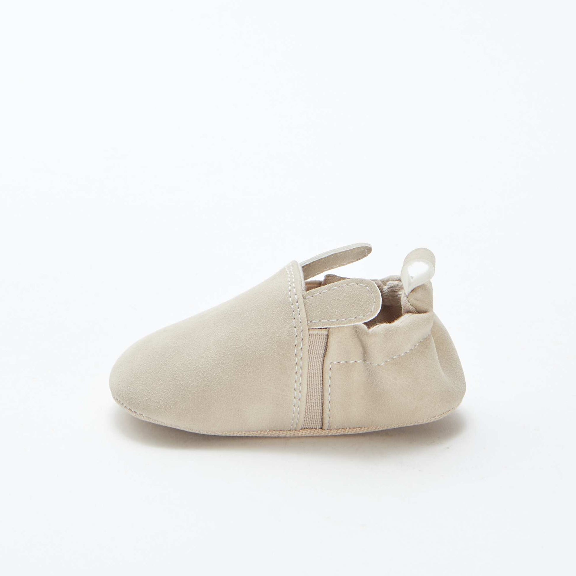 Zapatillas de antelina con orejitas con relieve ROSA