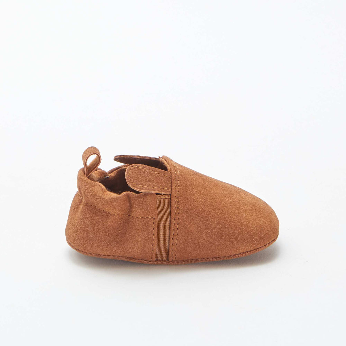 Zapatillas de antelina con orejitas con relieve MARRON