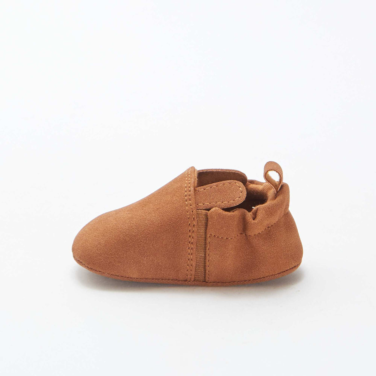 Zapatillas de antelina con orejitas con relieve MARRON