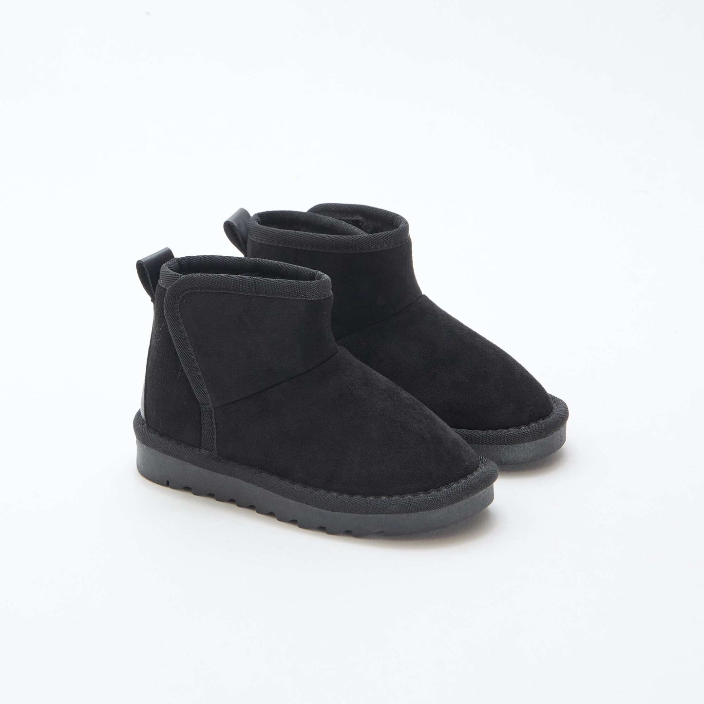 Botines estilo sueco en serraje NEGRO