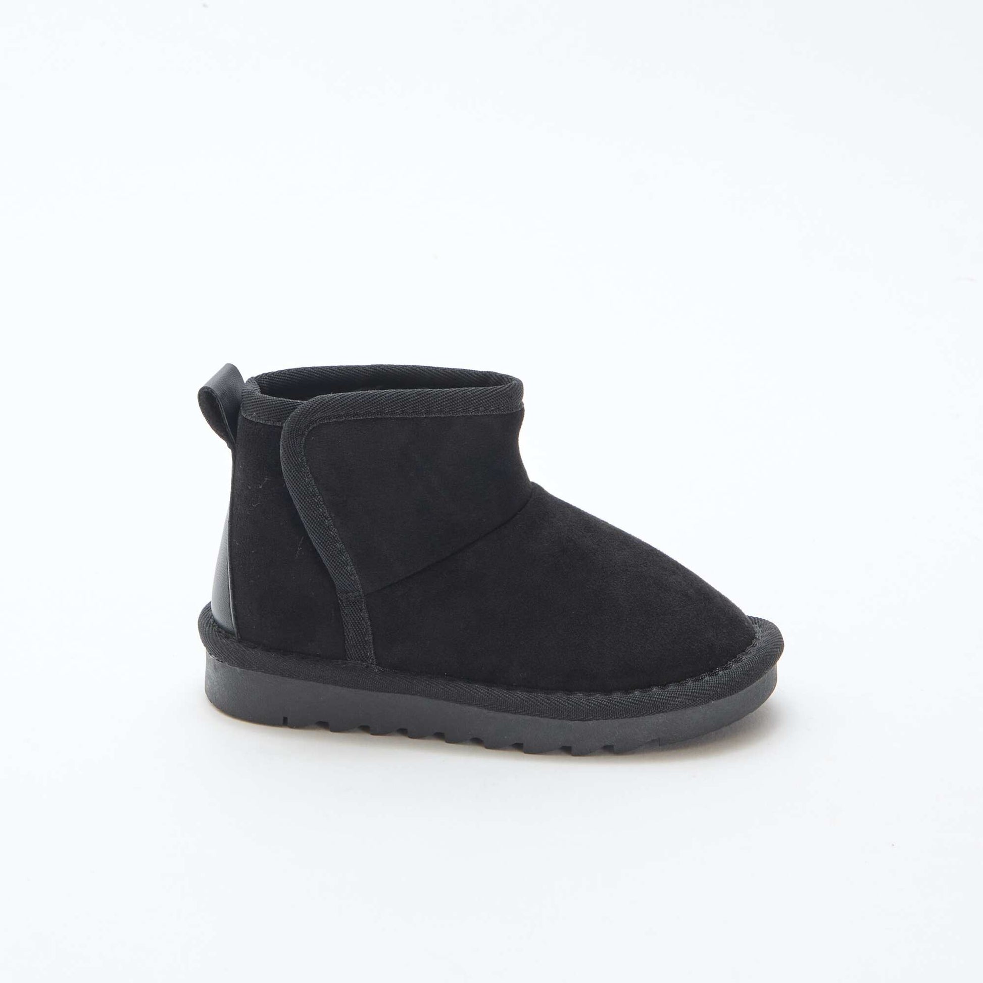 Botines estilo sueco en serraje NEGRO
