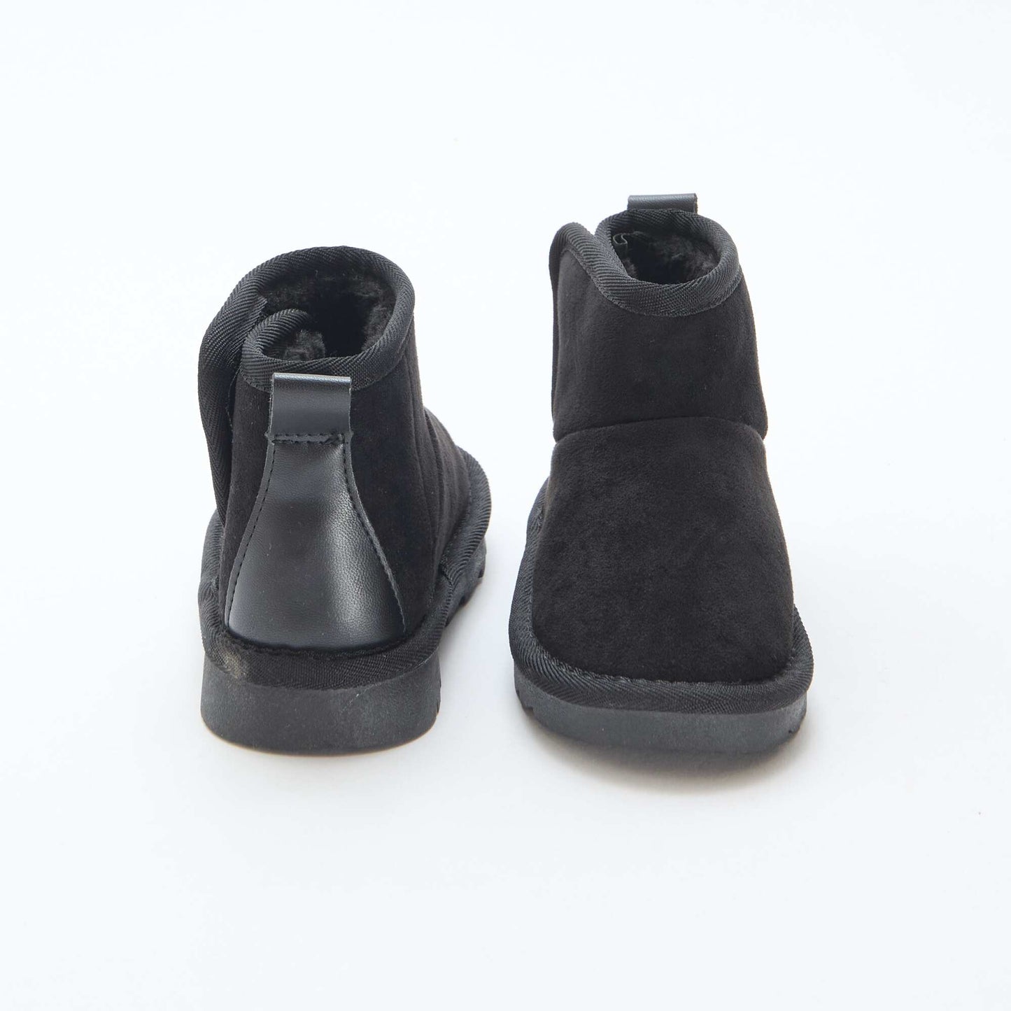 Botines estilo sueco en serraje NEGRO