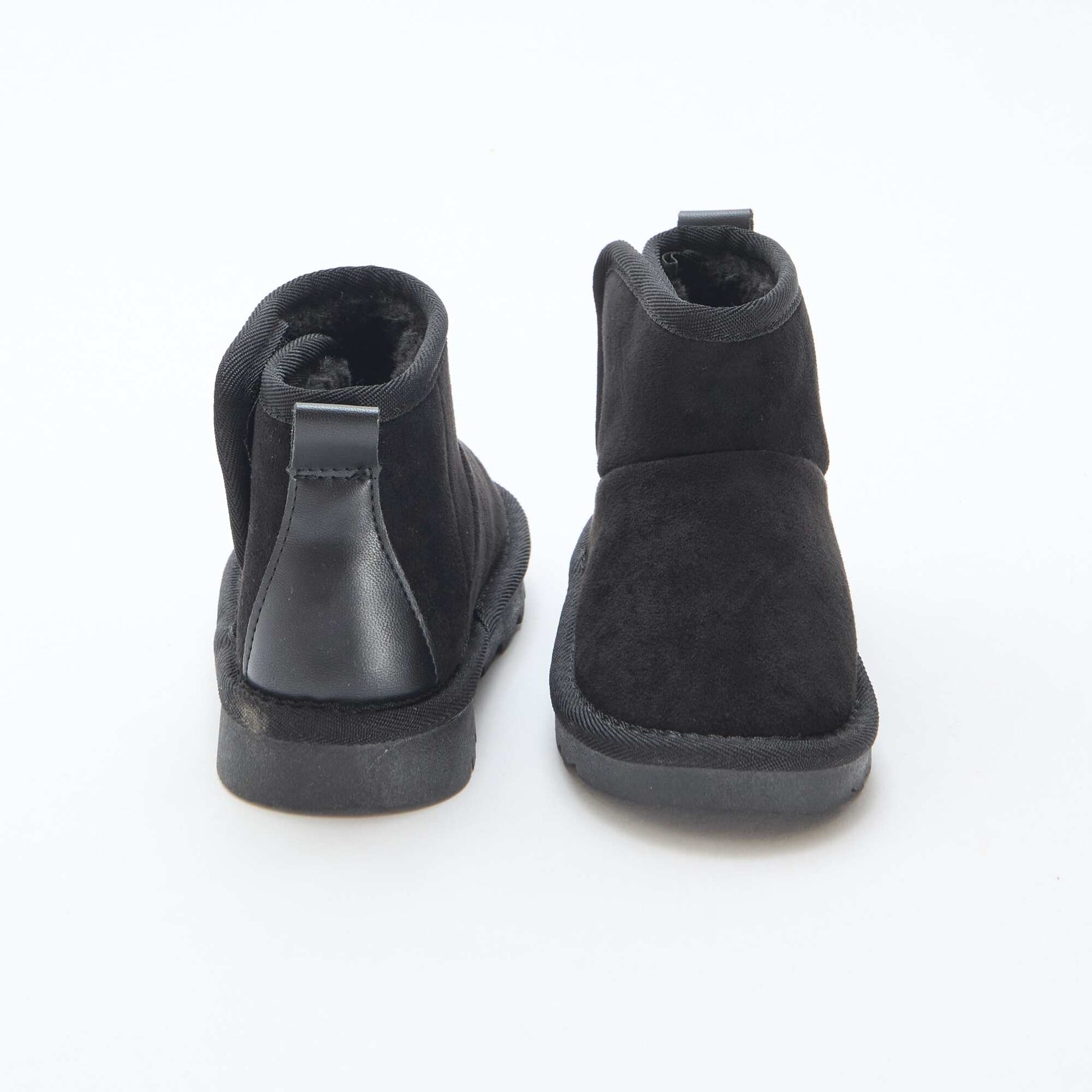 Botines estilo sueco en serraje NEGRO