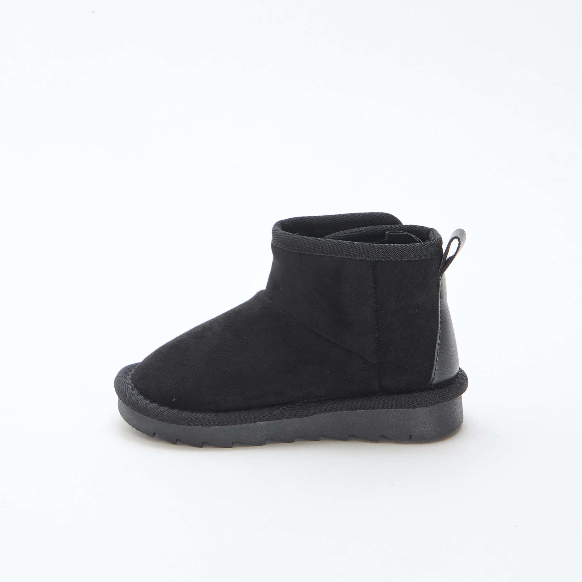Botines estilo sueco en serraje NEGRO