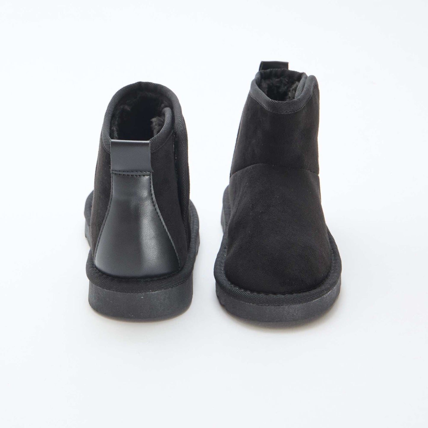 Botas estilo sueco en nobuck NEGRO