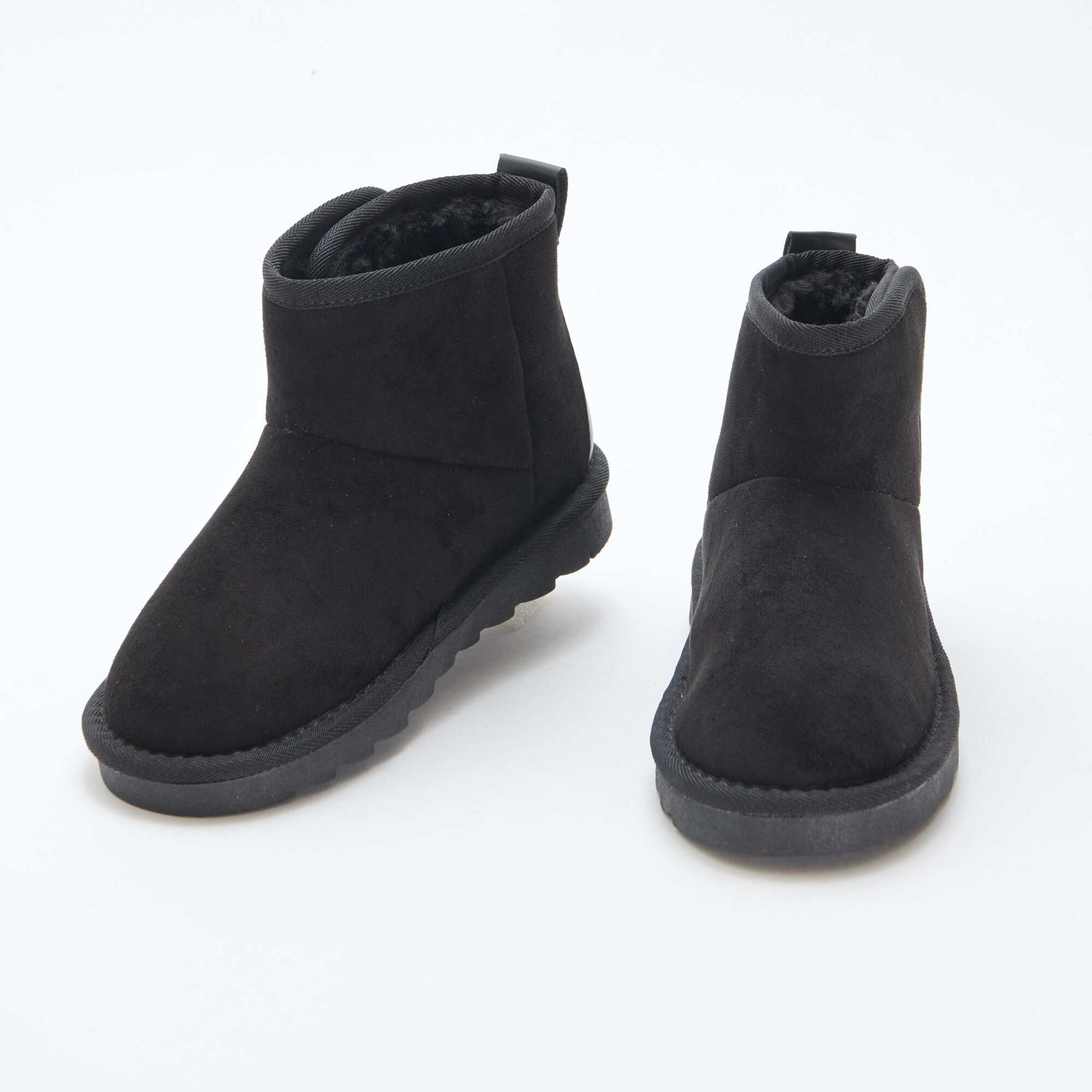 Botas estilo sueco en nobuck NEGRO