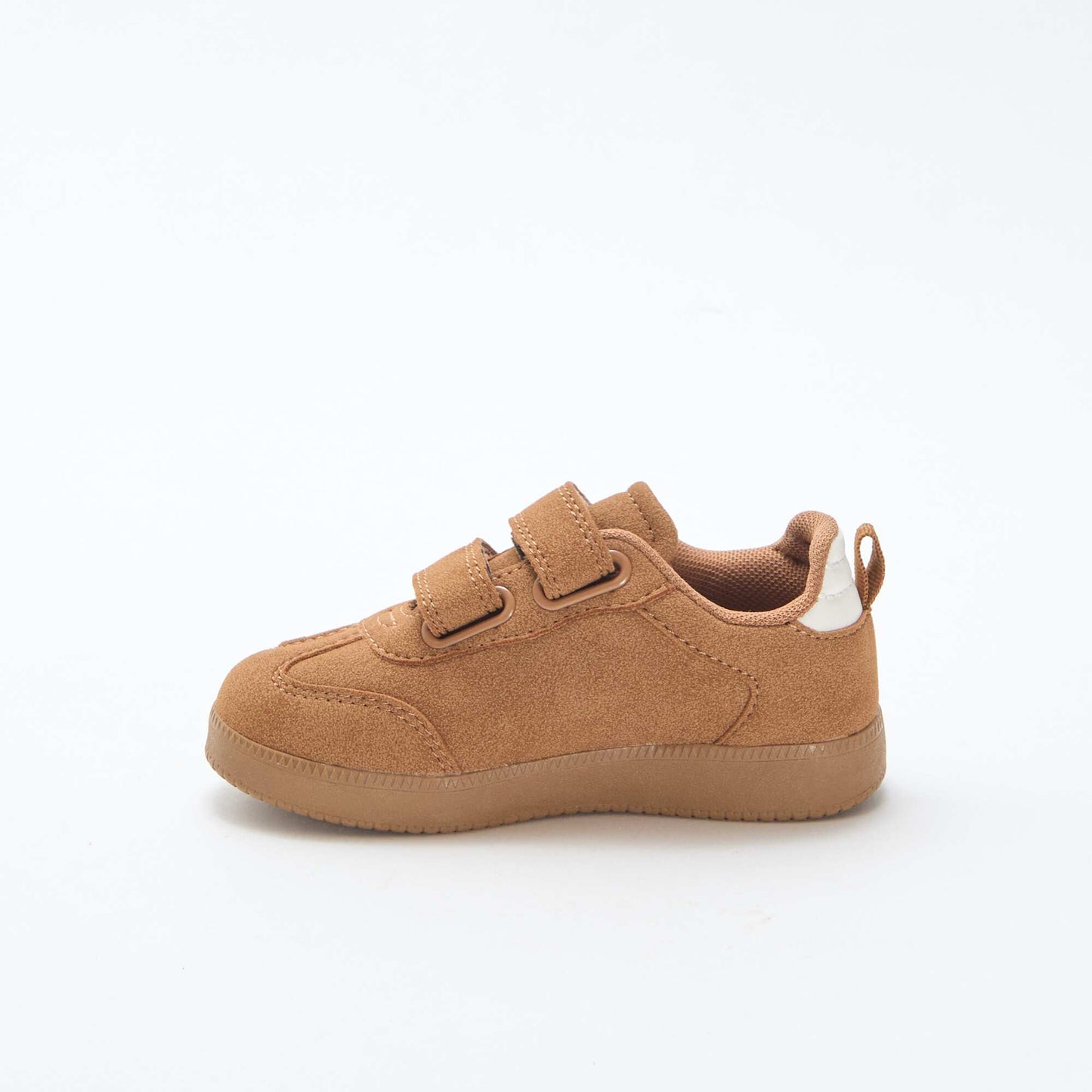 Zapatillas bajas con apertura de 2 velcros MARRON