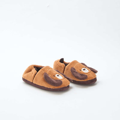 Zapatillas de casa 'perros' con adorno en relieve MARRON
