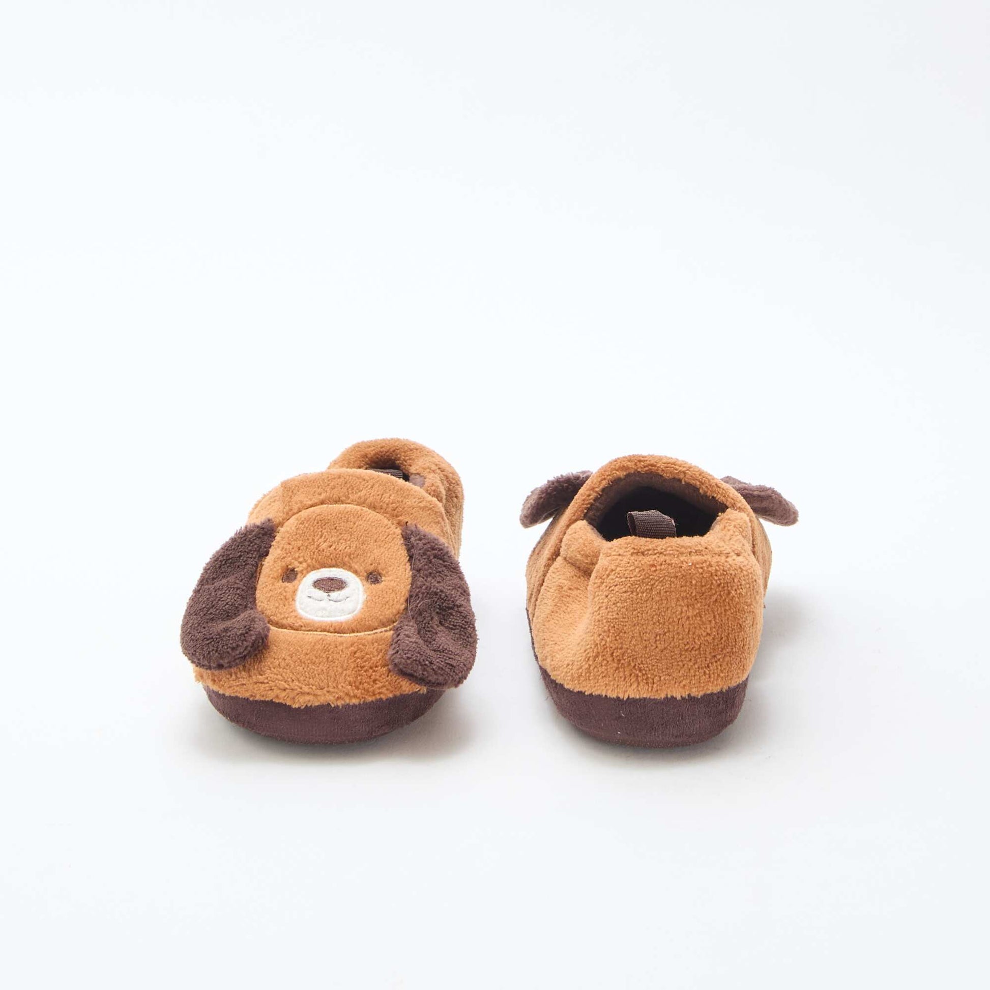 Zapatillas de casa 'perros' con adorno en relieve MARRON