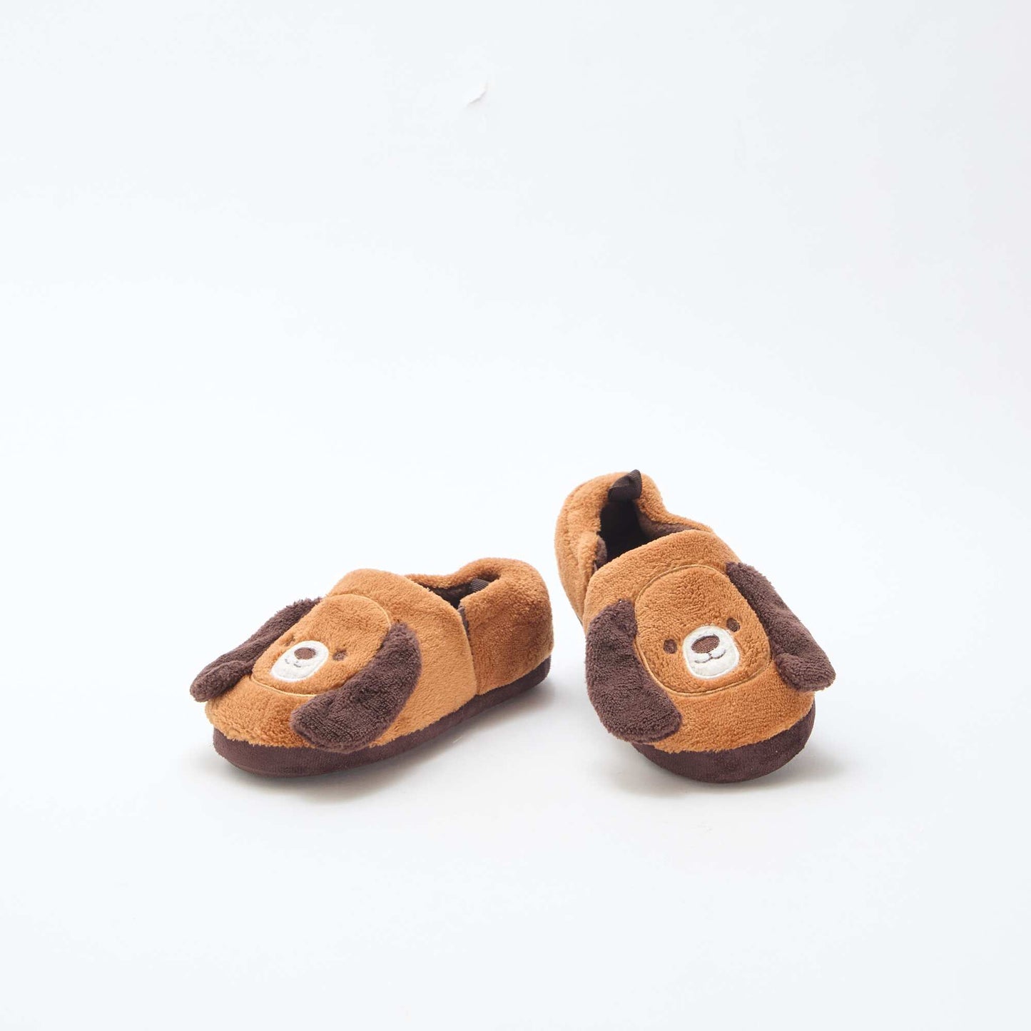 Zapatillas de casa 'perros' con adorno en relieve MARRON