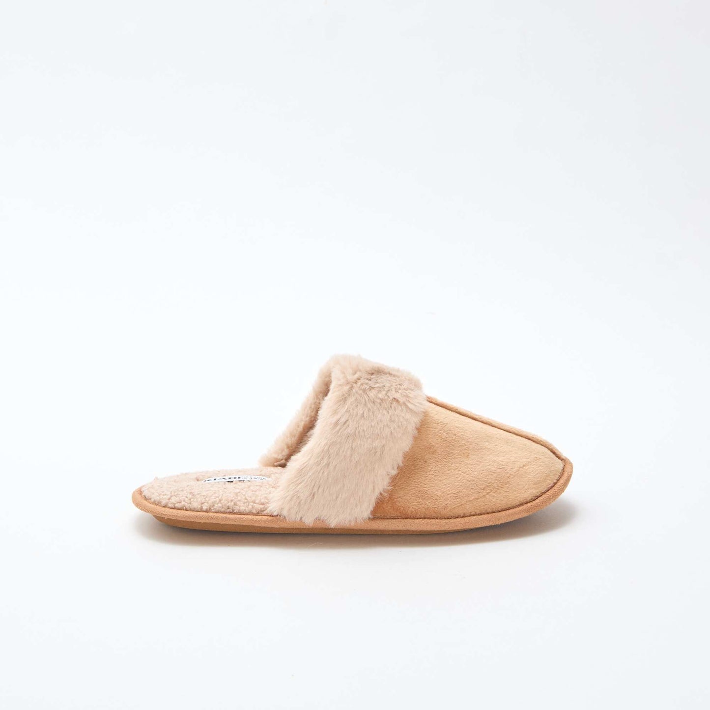 Zapatillas de casa mules de pelo sintético BEIGE