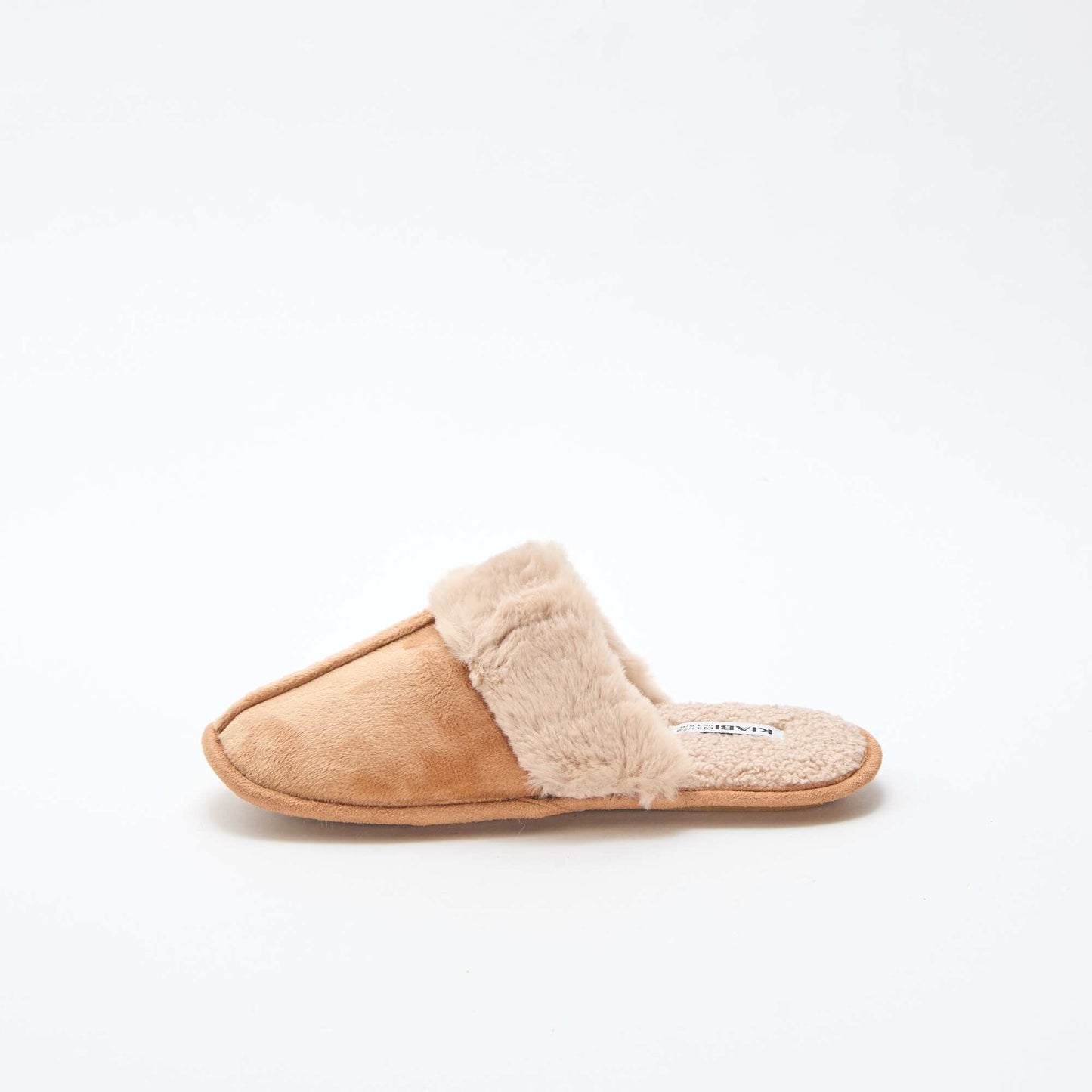Zapatillas de casa mules de pelo sintético BEIGE
