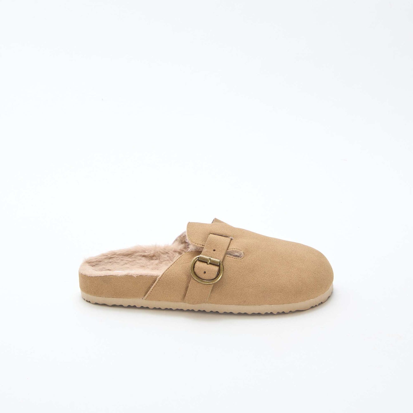 Zapatillas tipo zueco forradas MARRON