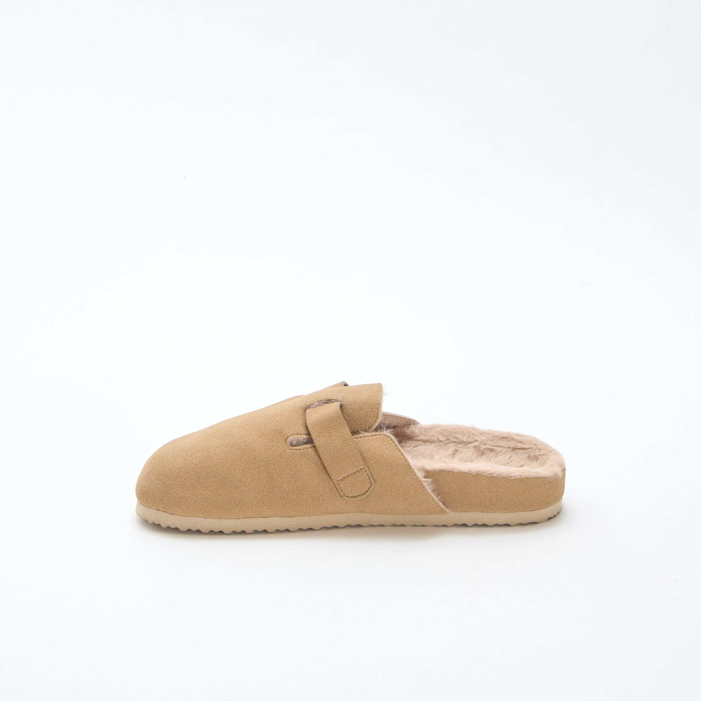 Zapatillas tipo zueco forradas MARRON