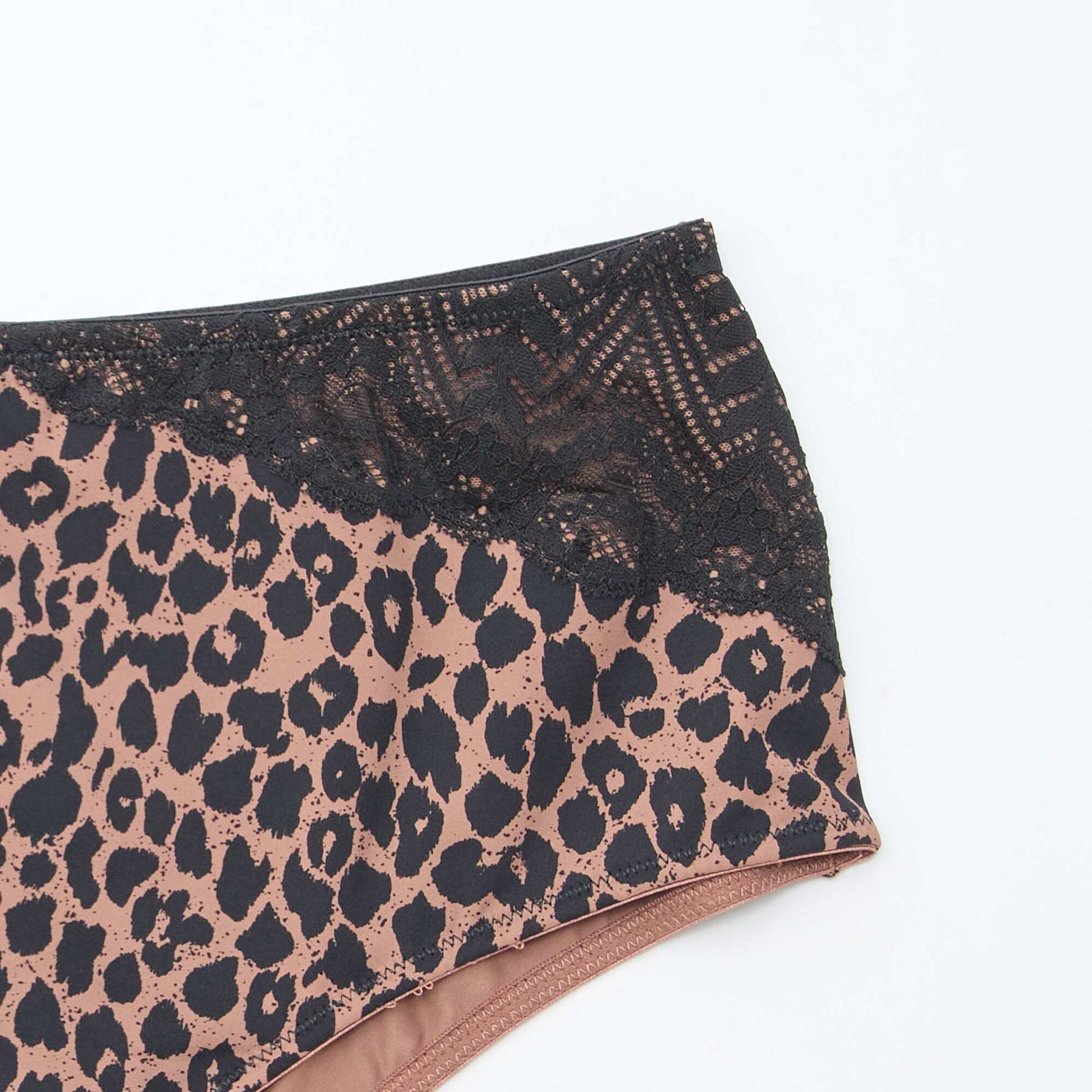 Braga alta con estampado de leopardo MARRON