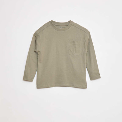 Camiseta loose lisa VERDE