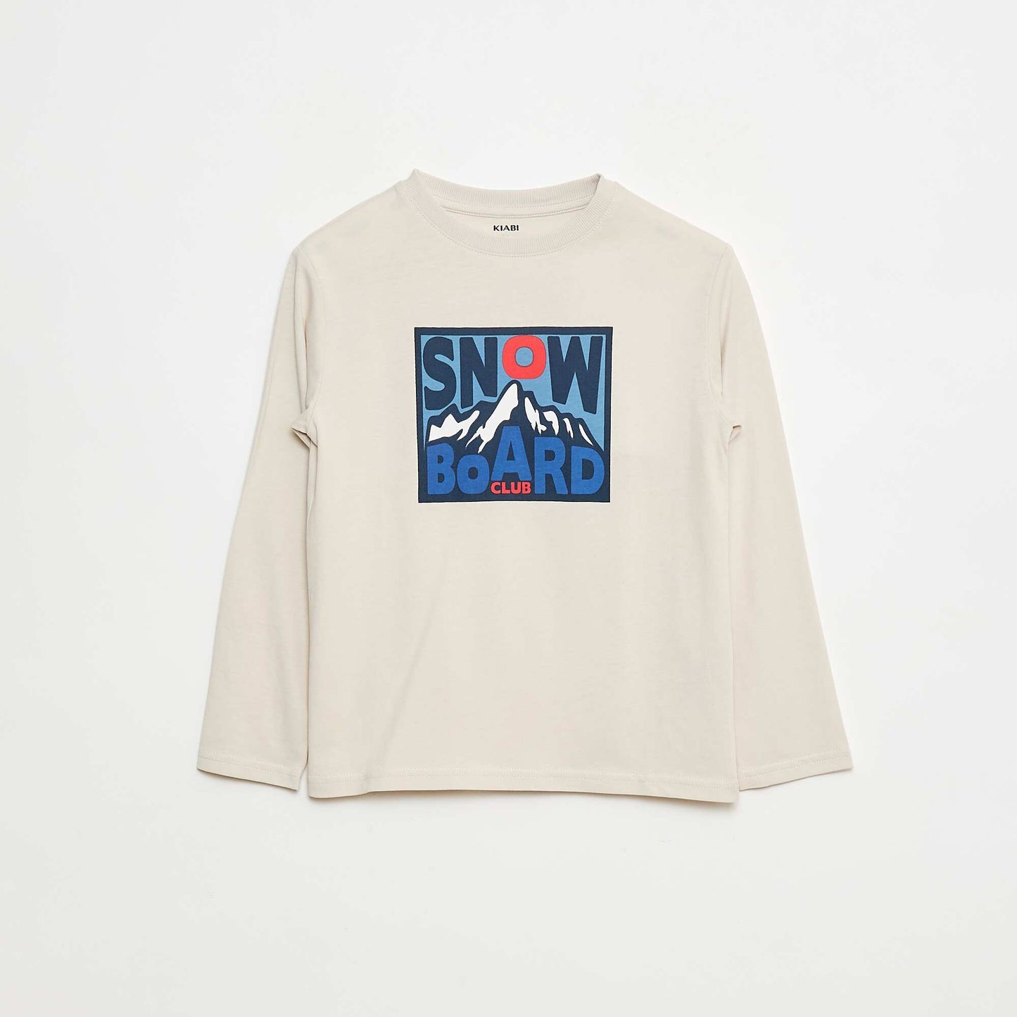 Camiseta estampada de manga larga BEIGE