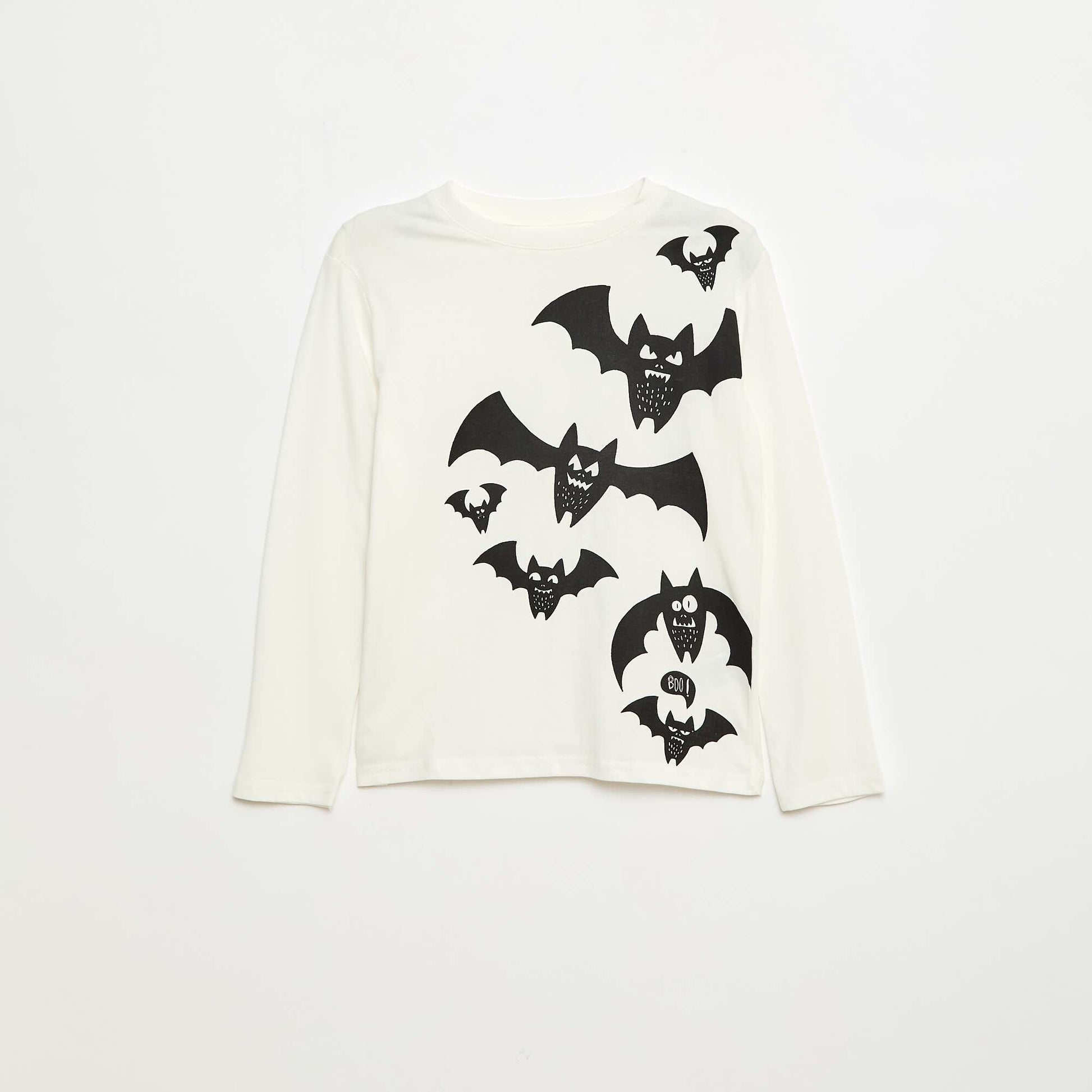 Camiseta estampada de manga larga BLANCO