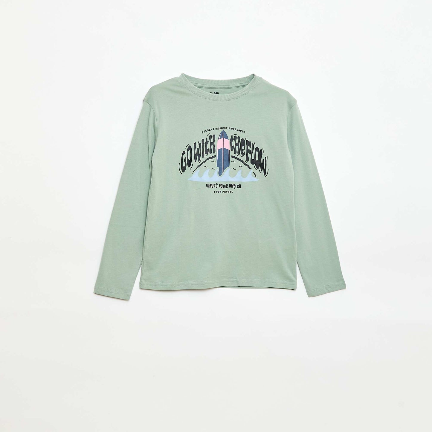Camiseta estampada de manga larga VERDE