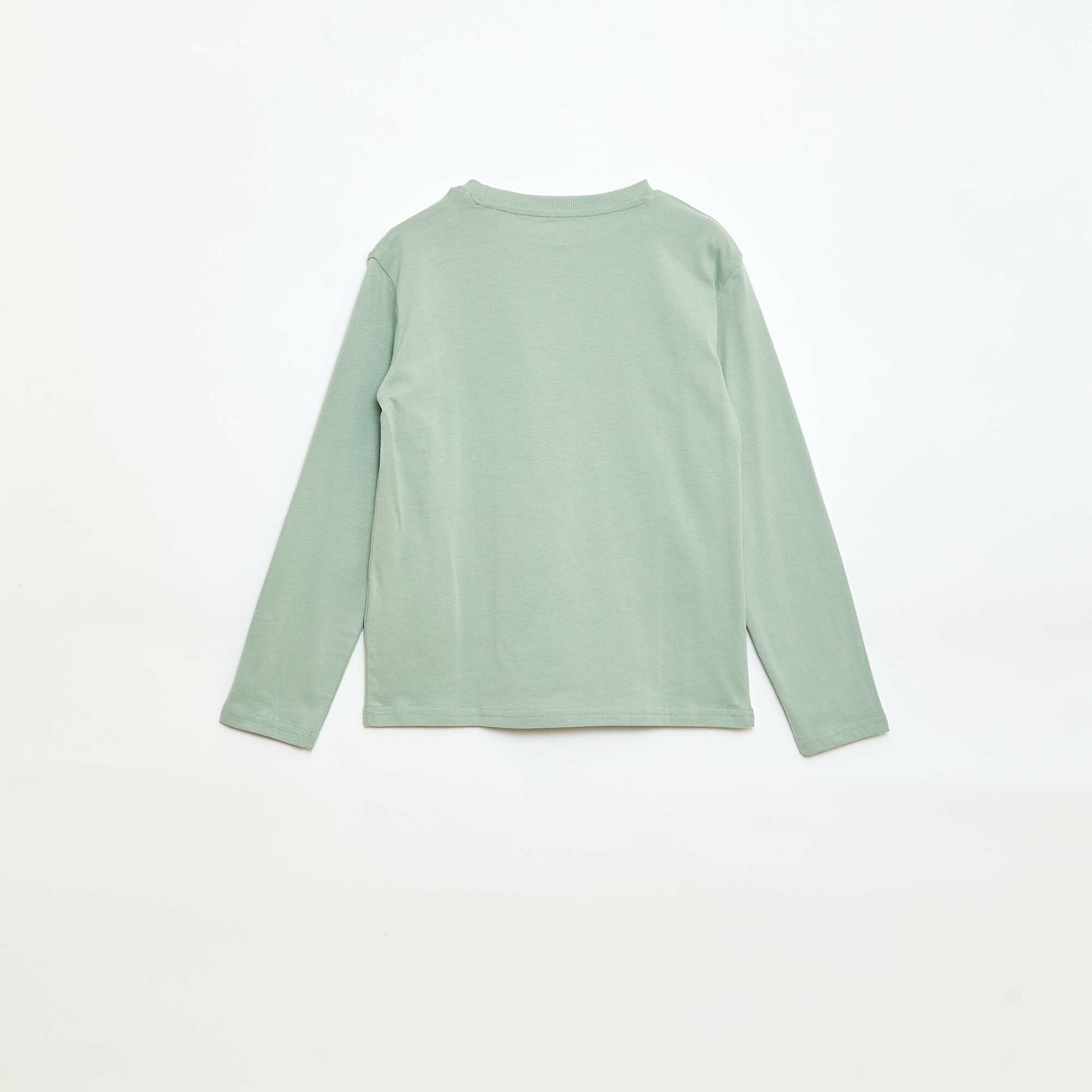 Camiseta estampada de manga larga VERDE