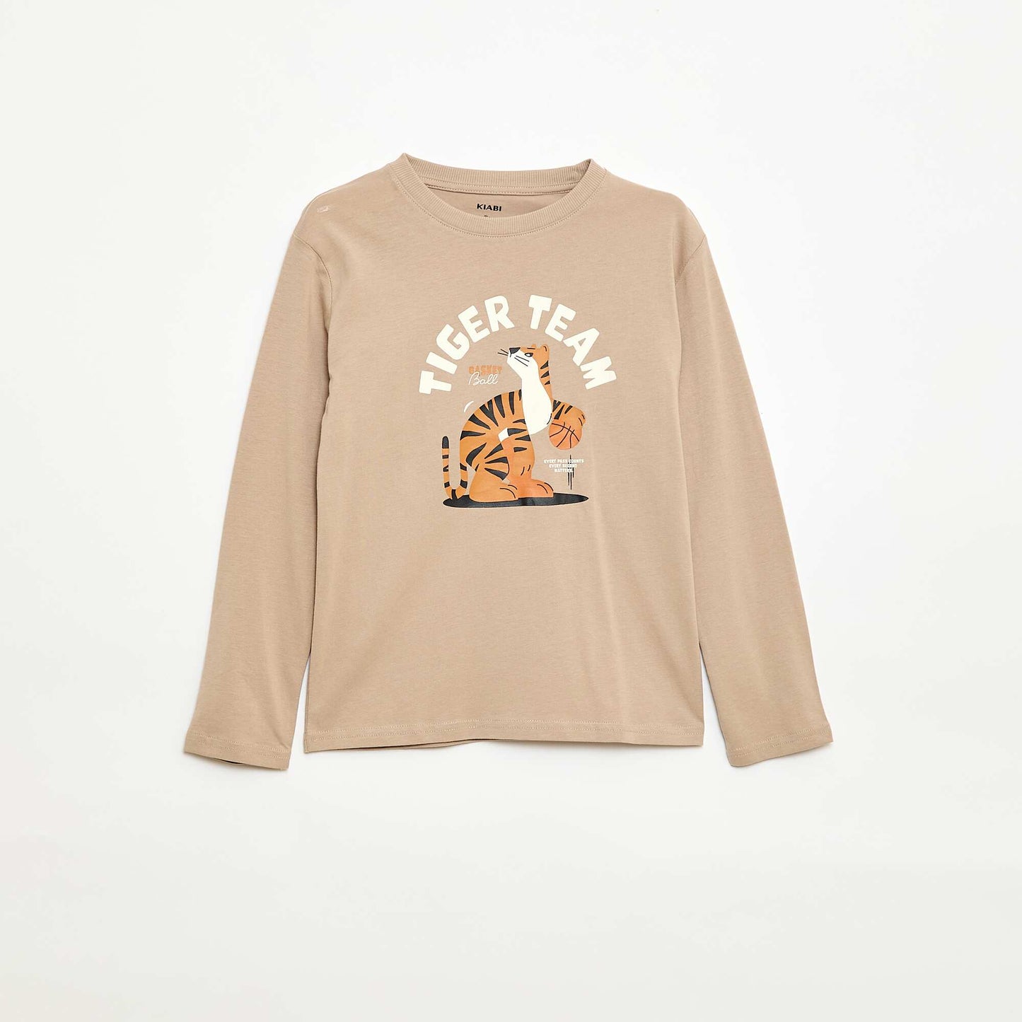 Camiseta estampada de manga larga BEIGE