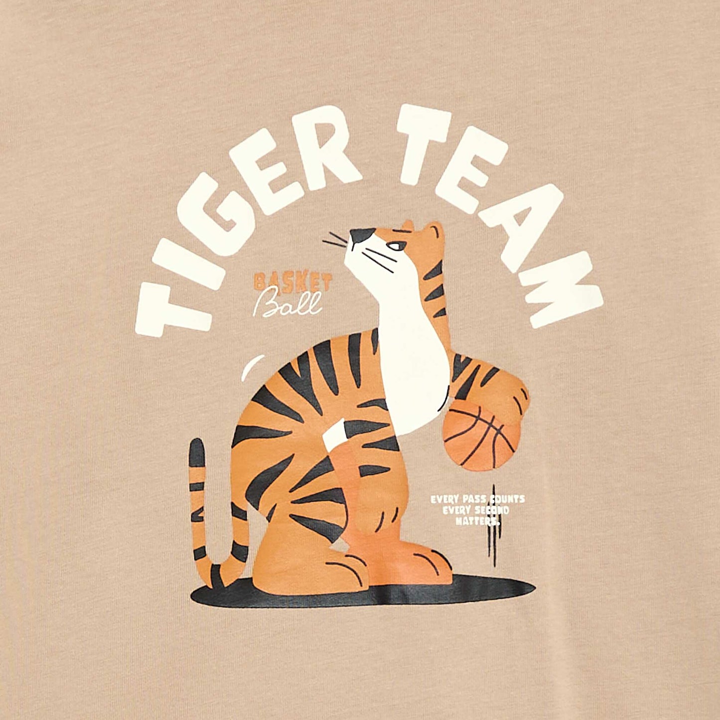 Camiseta estampada de manga larga BEIGE
