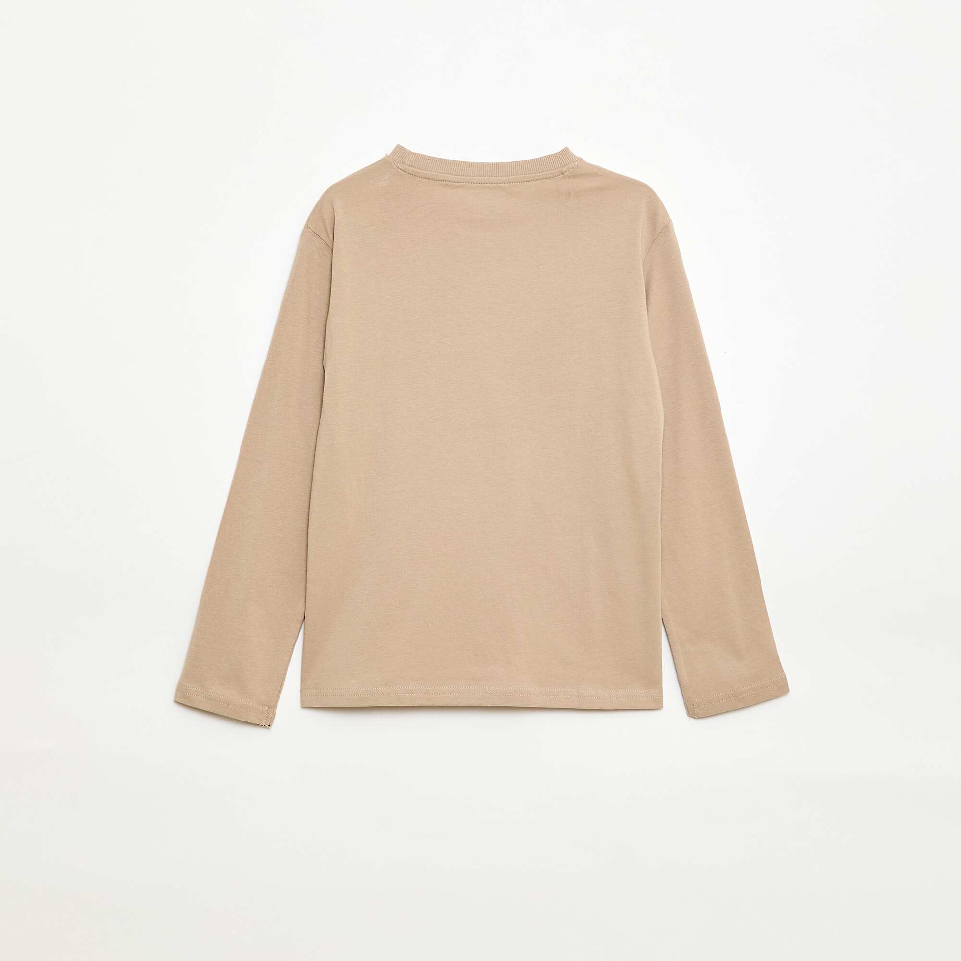 Camiseta estampada de manga larga BEIGE