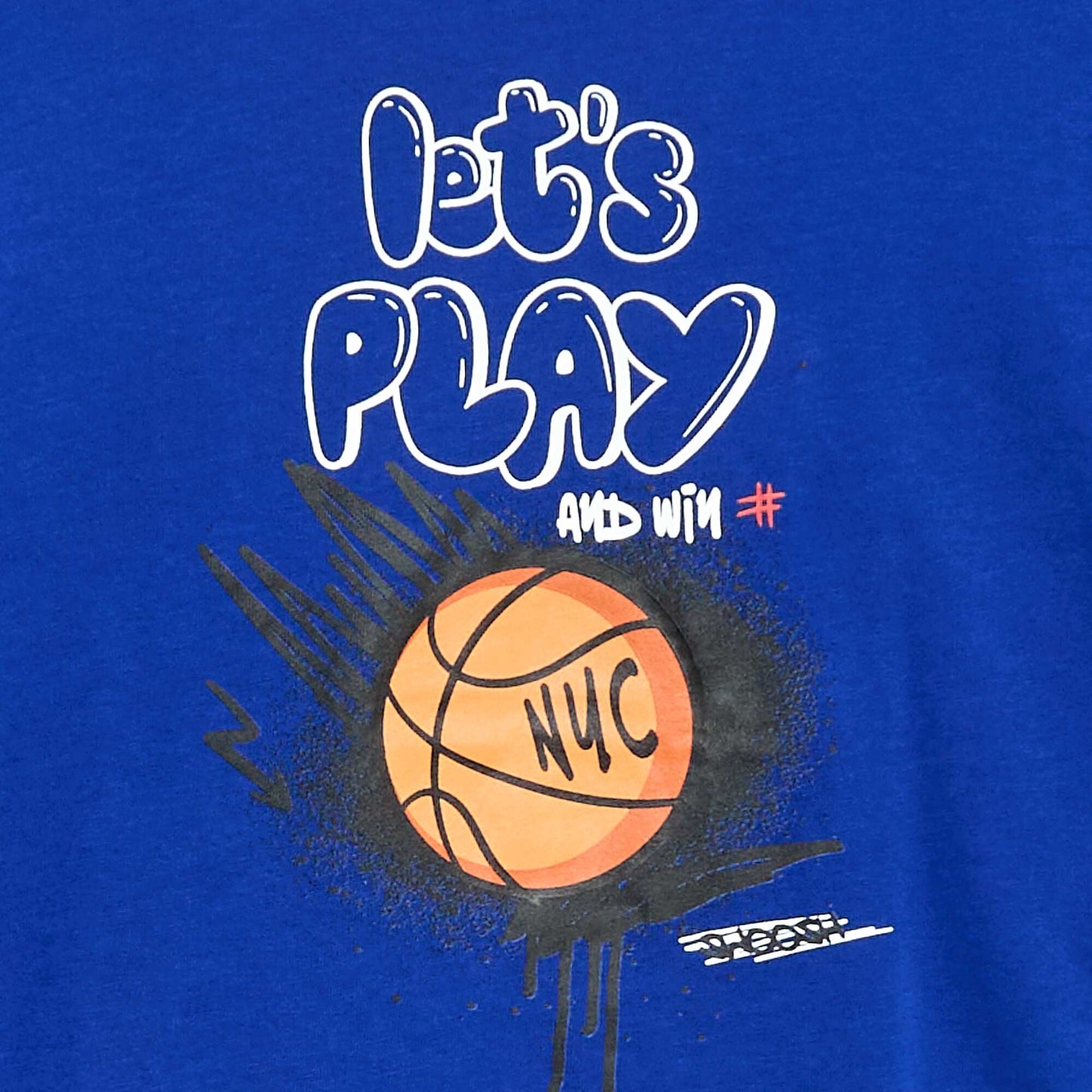 Camiseta estampada de manga larga AZUL